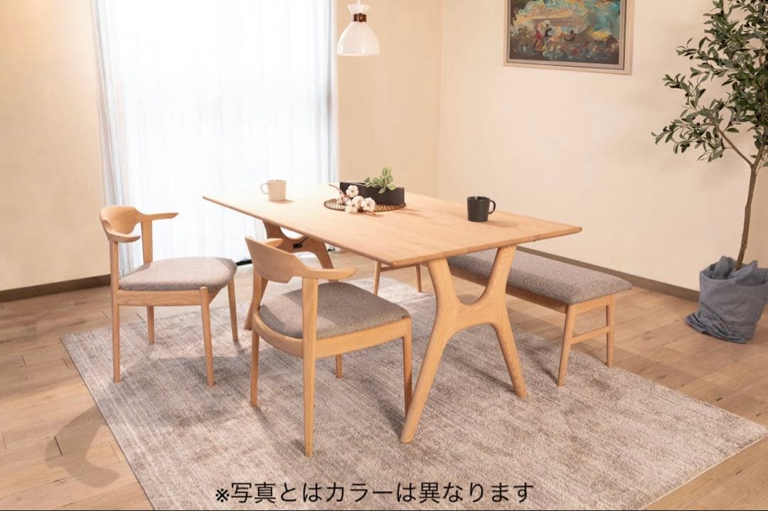 値下 北欧 リビングダイニングテーブル オーク材 4人掛け 四角 筑波産商