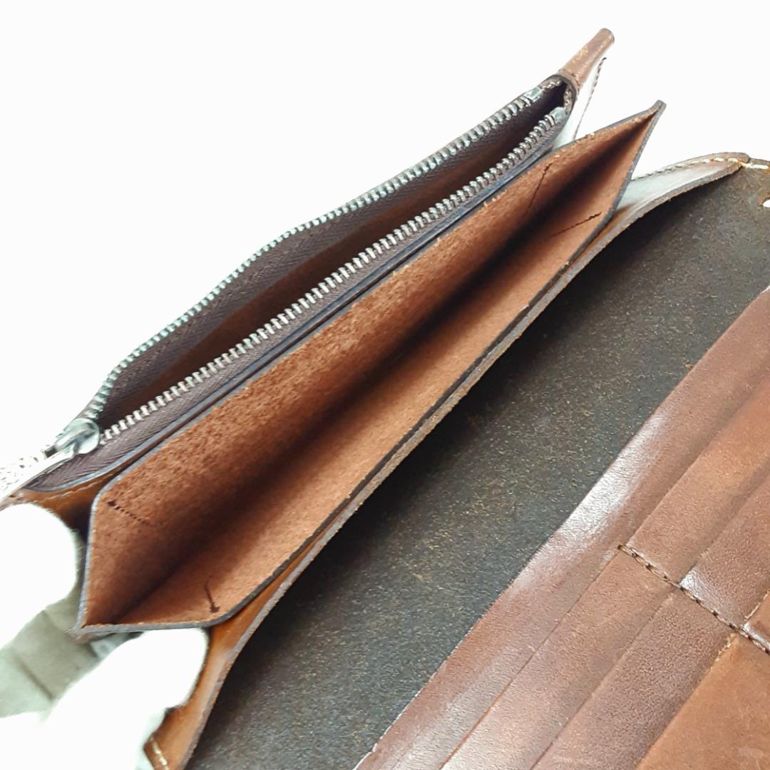 未使用級極美品◎Funny ファニー 長財布 ロングウォレット ブラウン 本革