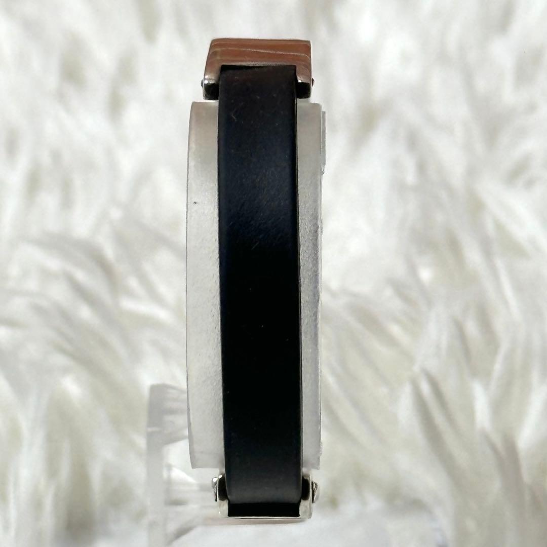 ⭐️即決価格⭐️GUCCI　SILVER シルバーバングル　レザー　925刻印