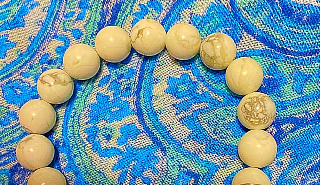 金運爆上げ　特別祈祷　前向きになる！天然石７comハウライト　お念珠　出羽三山