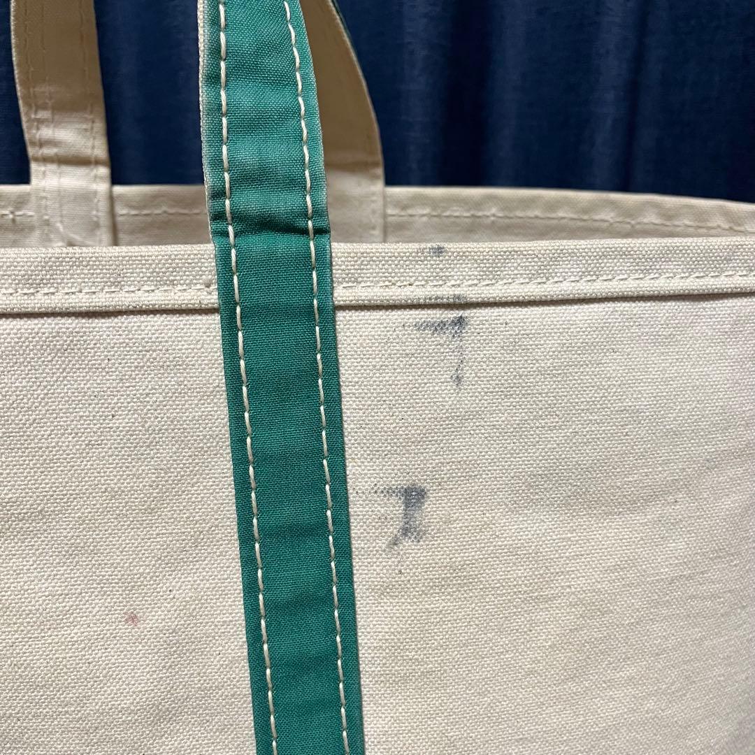 【70's 2色サイドタグ耳付き】LL Bean トート グリーン L