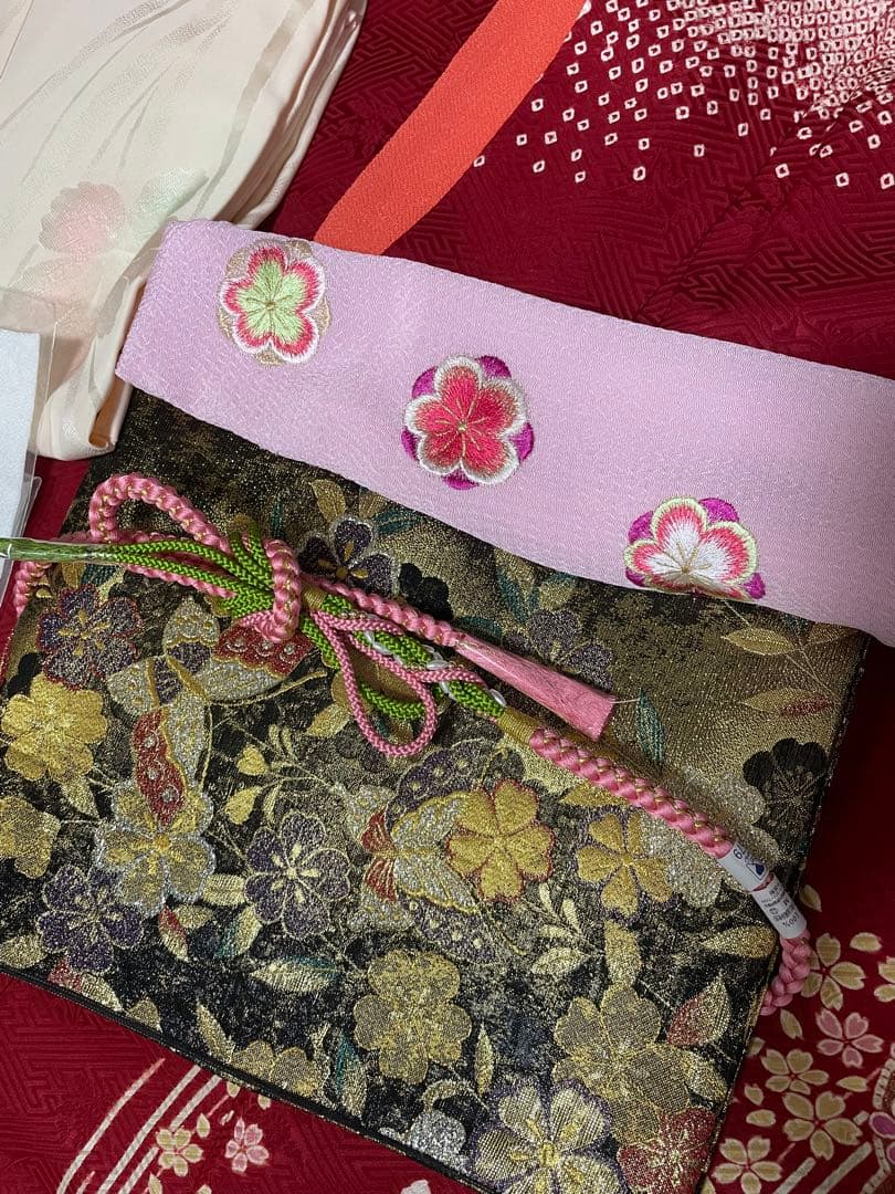 一度着美品　正絹　振袖一式セット　フルセット　成人式　結婚式　卒業式　トールOK