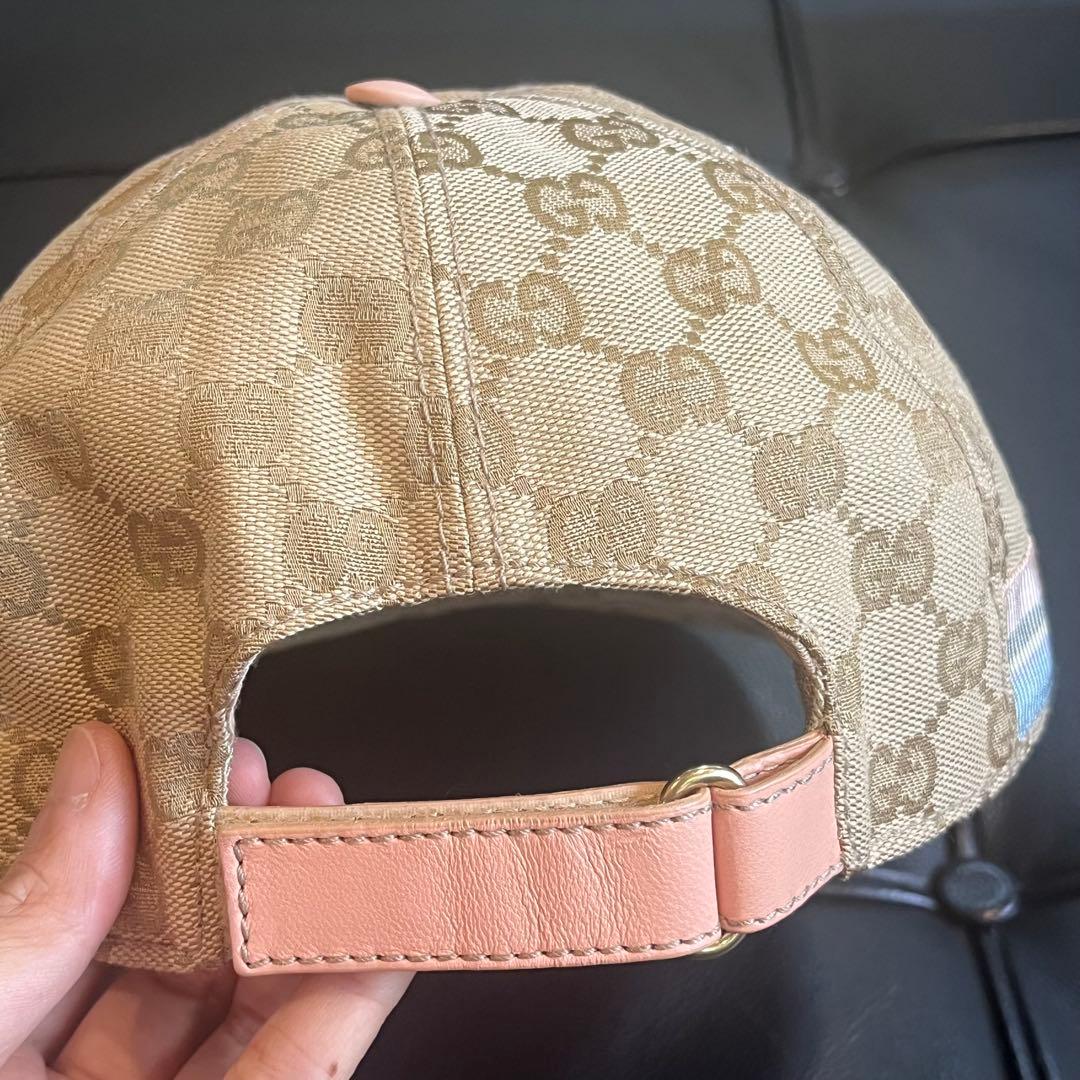 GUCCI GG柄ベースボールキャップ 200043 ベージュ ピンク