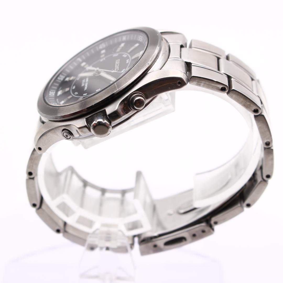 SEIKO ブライツ 電波ソーラー メンズ 腕時計 デイト表示 黒文字盤