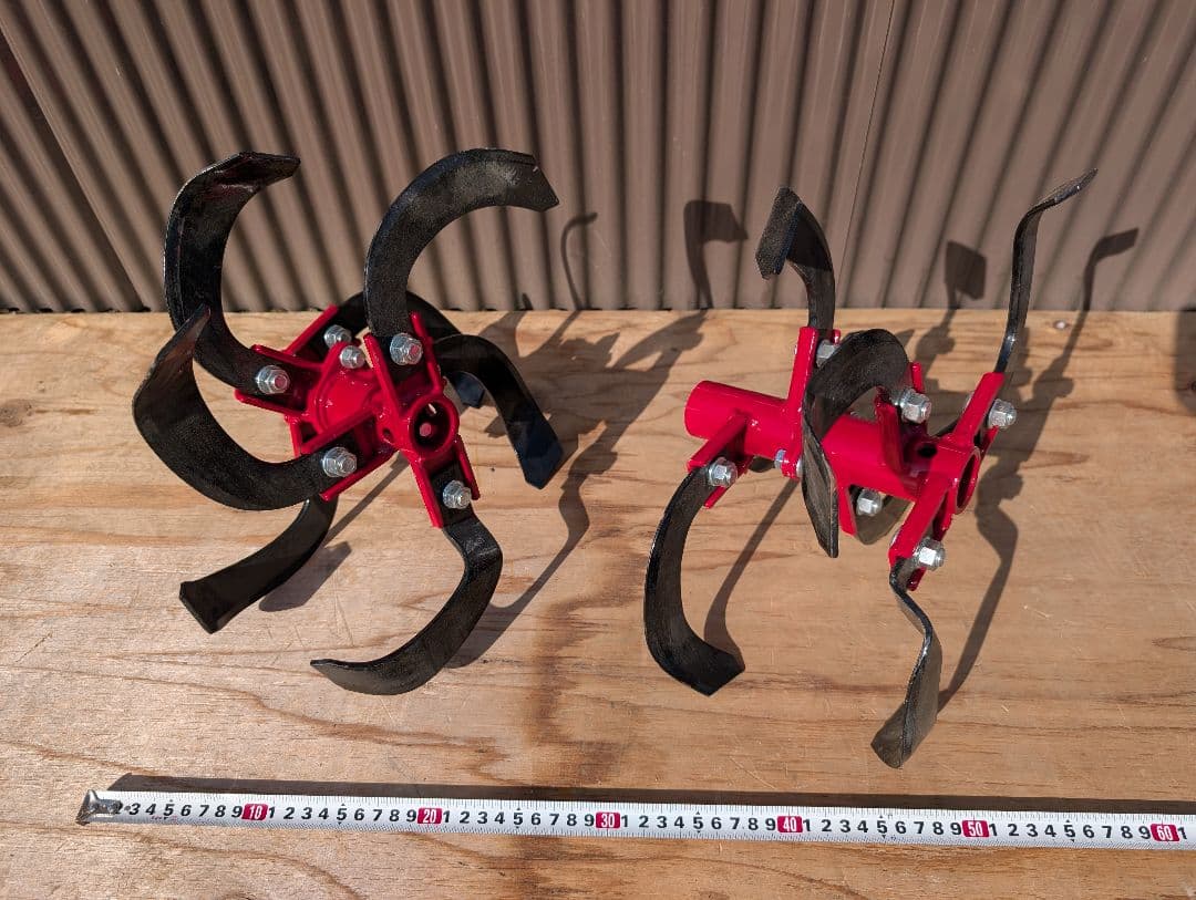 耕運機 管理機　耕運軸　耕運爪2個セット　画像現状