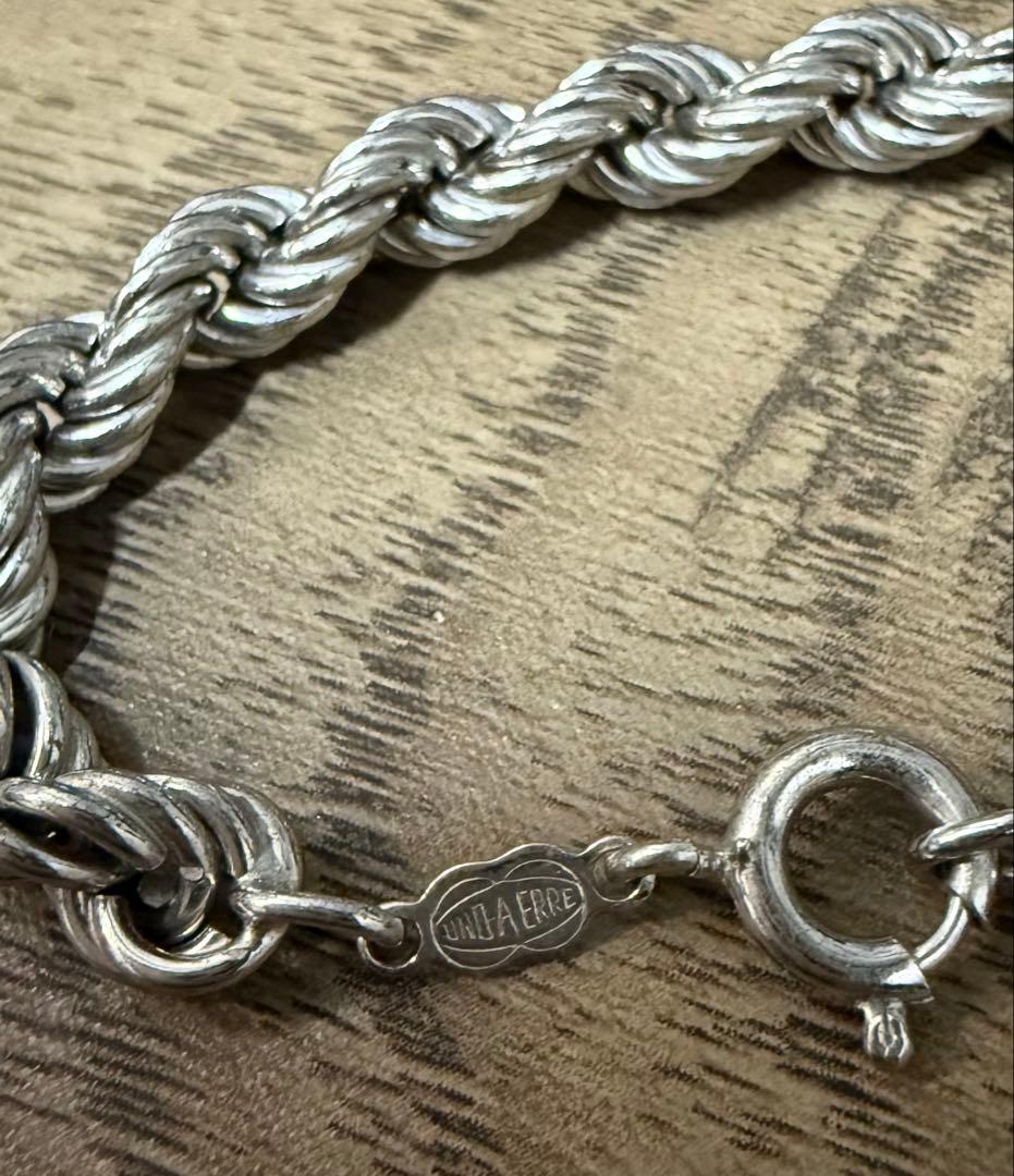 UNOAERRE ウノアエレ シルバー925 ツイストロープブレスレット