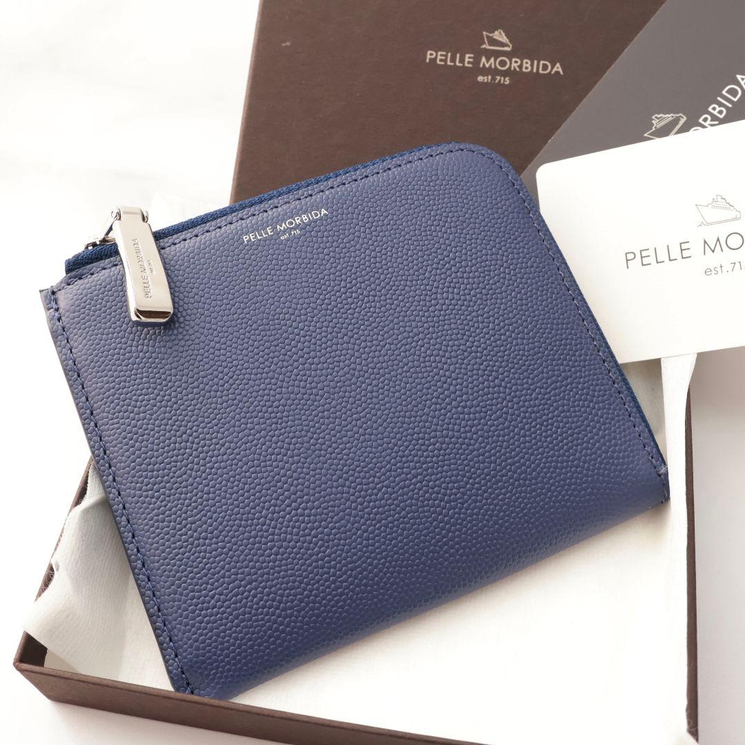 未使用 ペッレモルビダ PELLE MORBIDA 小銭入れ ケース 青