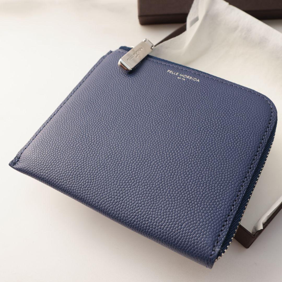 未使用 ペッレモルビダ PELLE MORBIDA 小銭入れ ケース 青