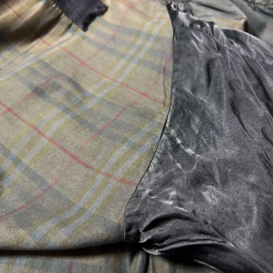 Burberry 英国製 一枚袖 トレンチコート 後染め ブラック フェード