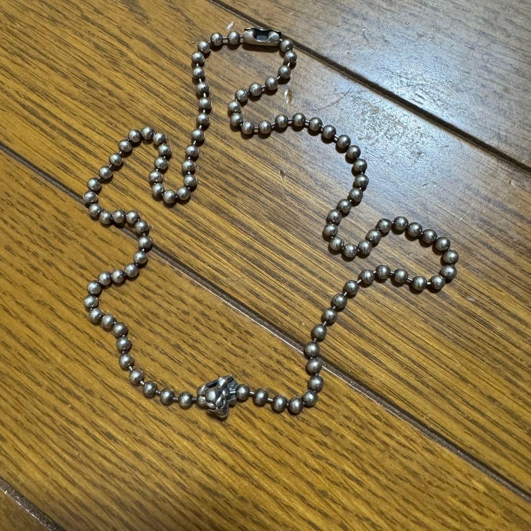 BWL ビルウォールレザー　ボールチェーン 4mmスカルクロスボーン 約54cm