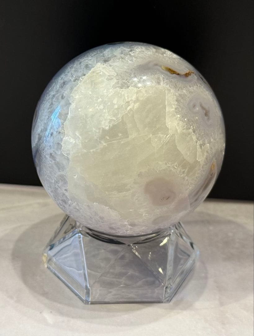 レア♡ アメジスト カルサイト モスアゲート 共生 スフィア ジオード 天然石