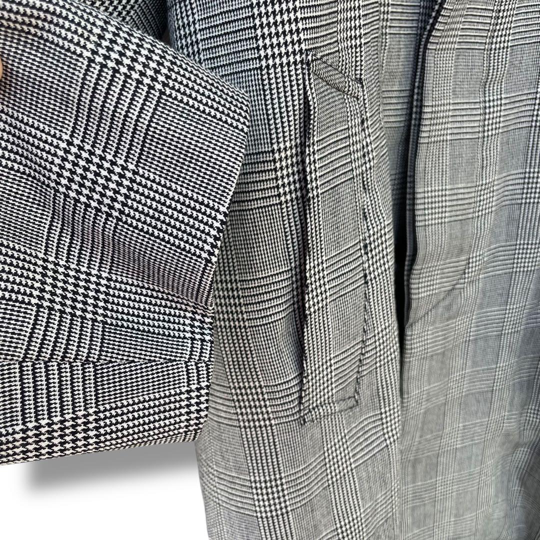 定価15万円以上 マッキントッシュ ウール グレンチェック ステンカラーコート6