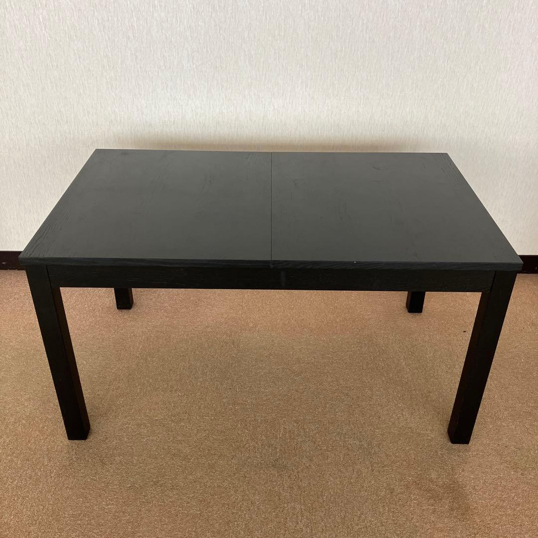 【送料込】IKEA イケア　伸長式ダイニングテーブル　BJURSTA ブラック②