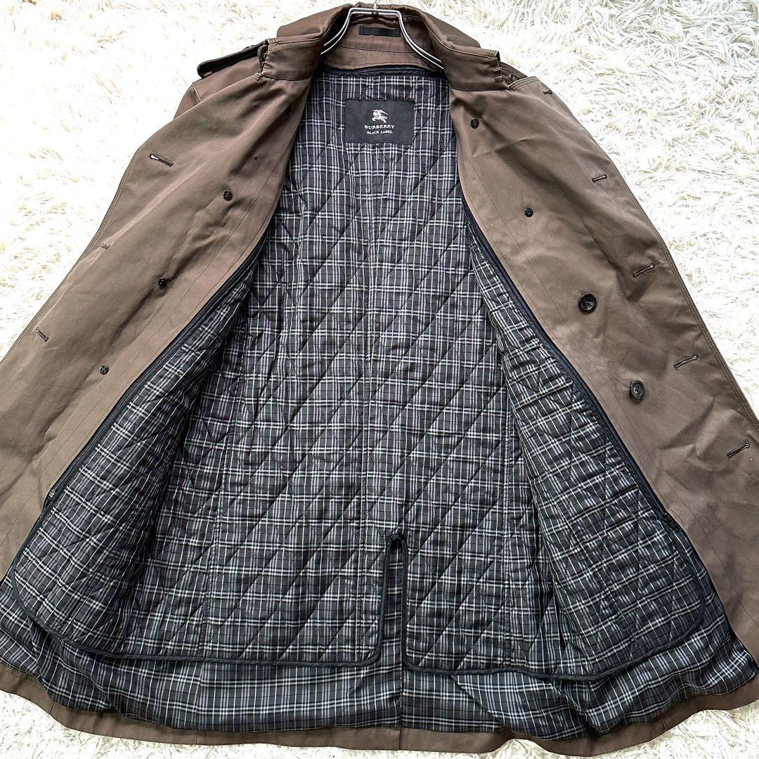 バーバリーブラックレーベル トレンチコート ノバチェック ライナー付き