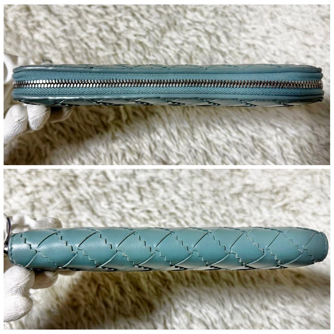 希少　ボッテガヴェネタ　長財布　ジグザグ　マキシイントレチャート　ラウンドジップ