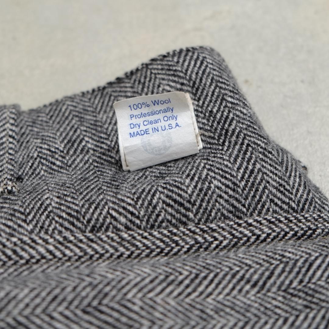 【USA製】POST O'ALLS ダブルニー ウールパンツ ヘリンボーン S