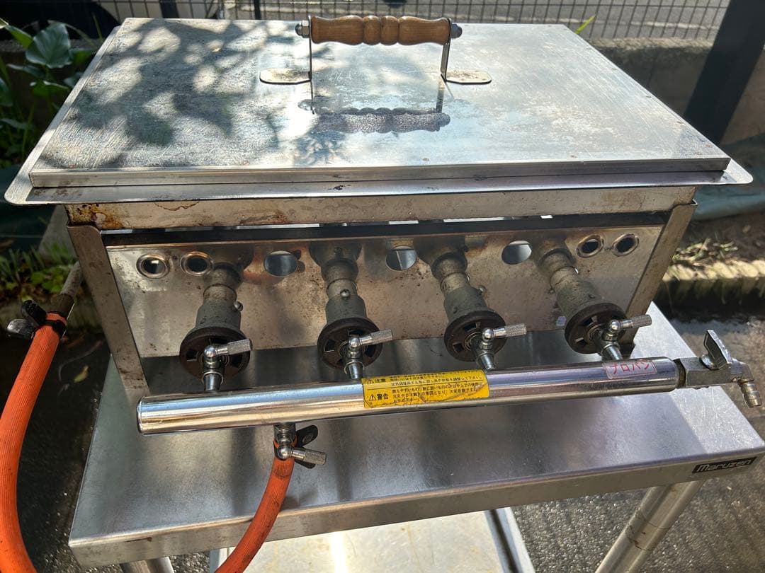 業務用　中古　卓上プロパンどて焼　鉄板焼　餃子焼き機