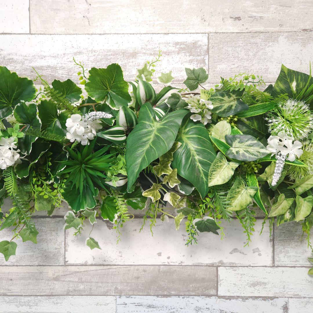 大型☆フェイクグリーン壁飾り2個セット観葉植物　No.287(ウォールグリーン)