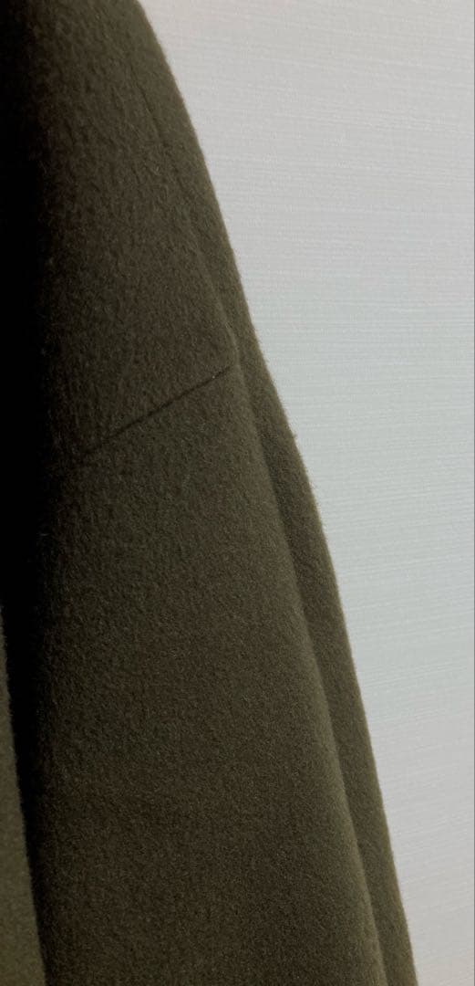 1.2回着　美品　セオリーリュクス　MIHA ノーカラー　コート　カーキ　38