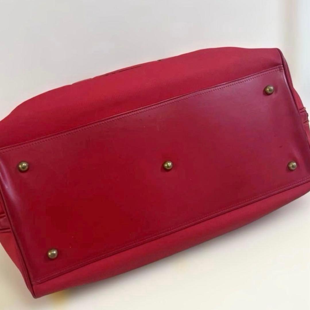 【美品】 BURBERRY GOLF ボストンバッグ 赤✕チェックバーバリー