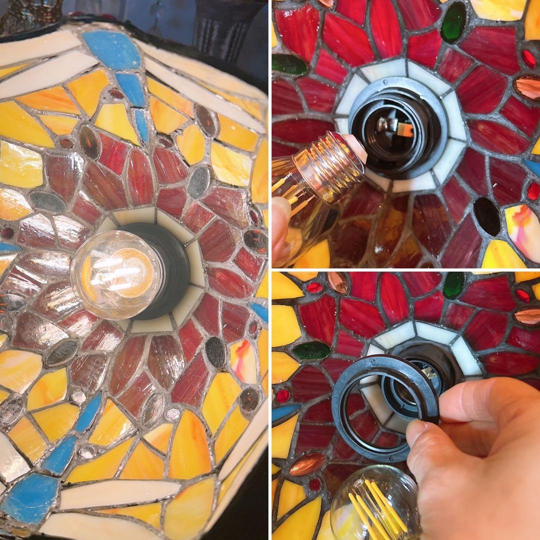 とんぼ モチーフ ステンドグラス ペンダントランプ 1灯式 シーリングランプ