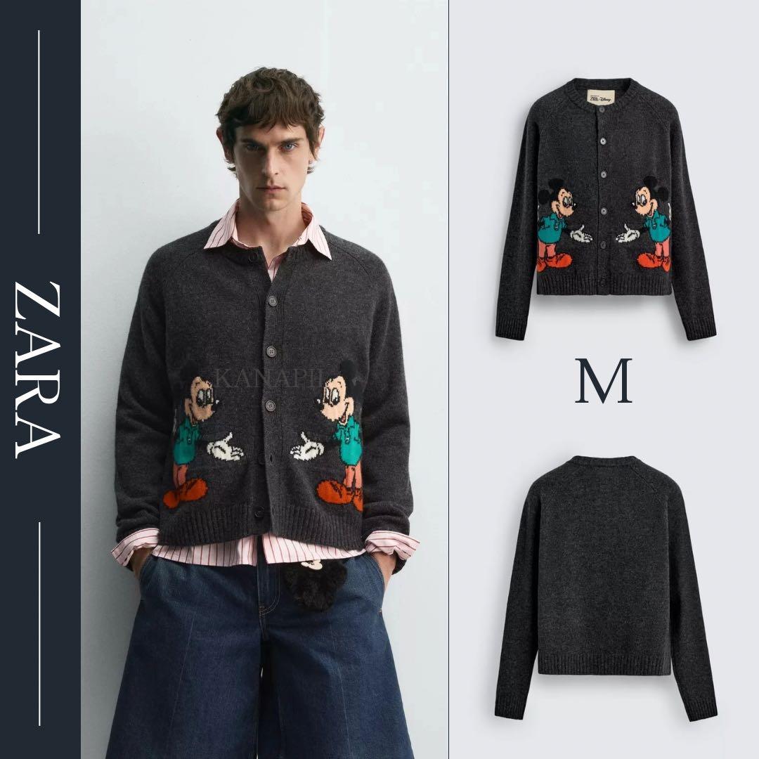 ZARA×Disney ミッキーマウス ウールカーディガン M