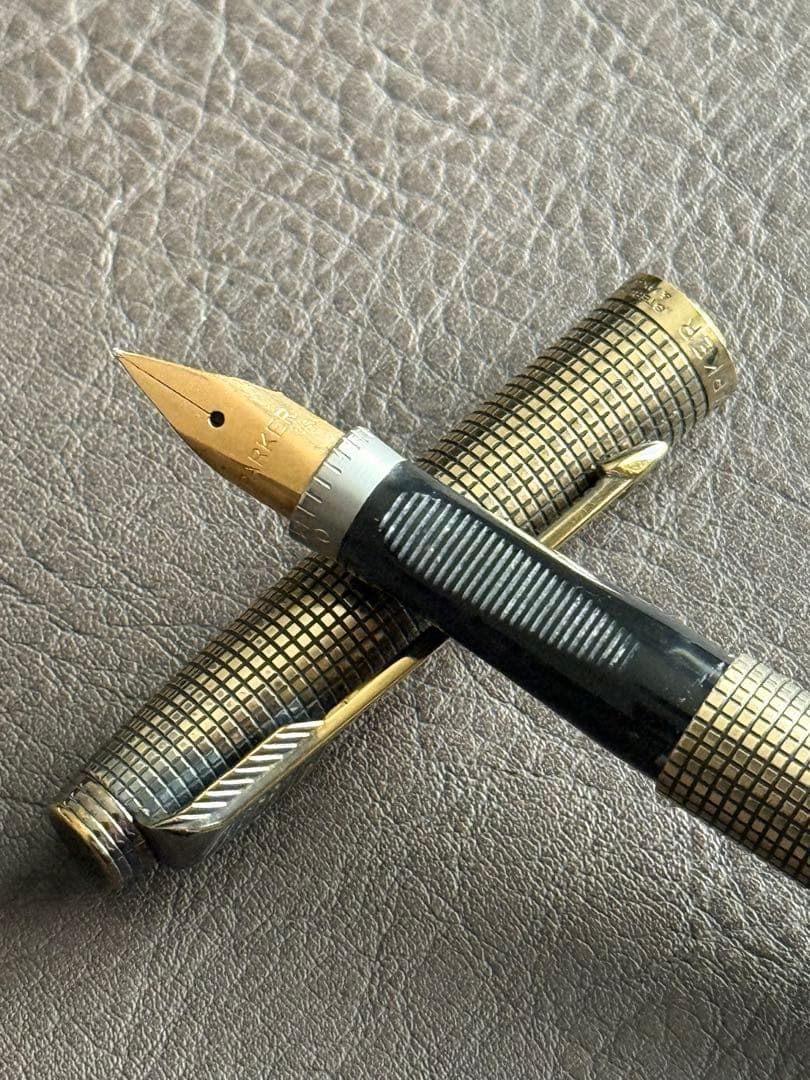 Parker パーカー スターリングシルバー F ペン先14K 万年筆