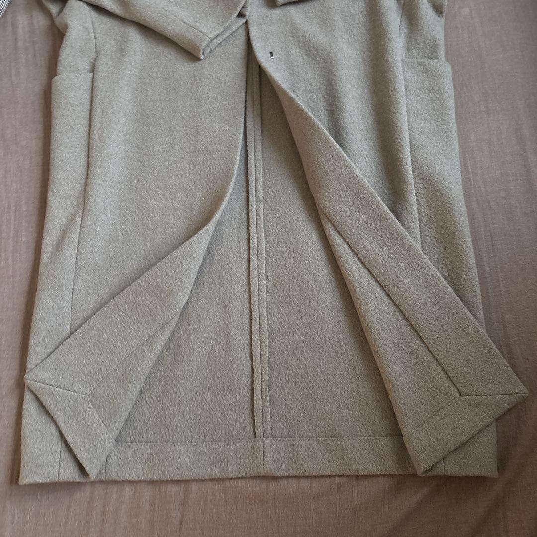 evam eva プレスウール　ロングコート　モカ　サイズ1 エヴァムエヴァ