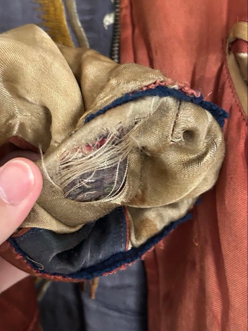 40s vintage スカジャン 虎　スーベニアジャケット　青