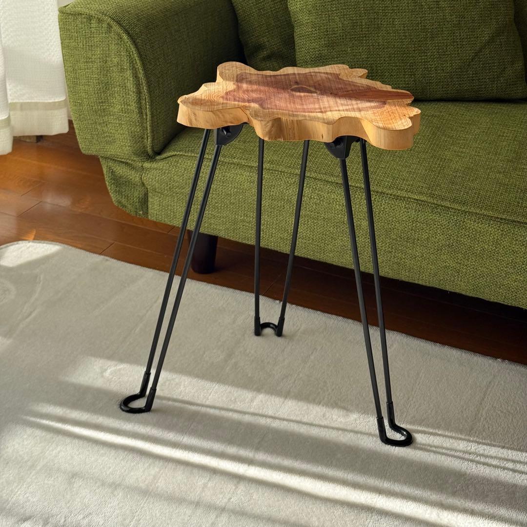 ミニ　コーヒーテーブル　サイドテーブル　切り株　K002