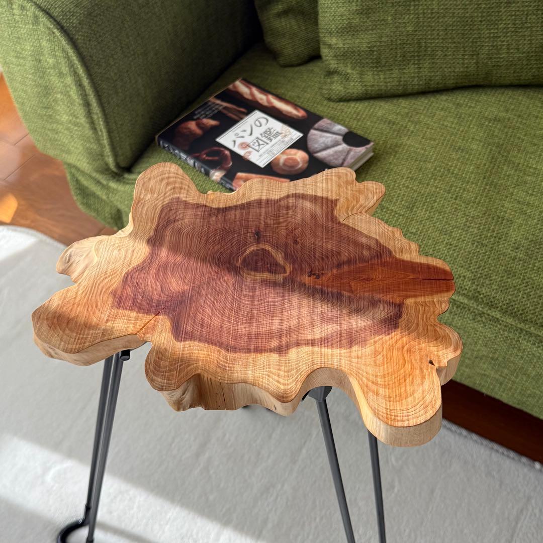 ミニ　コーヒーテーブル　サイドテーブル　切り株　K002