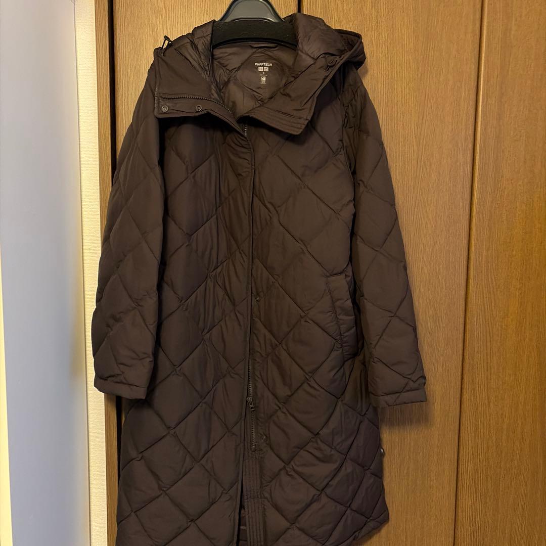 パフテックロングコートリラックスフィット　ダークブラウン　M