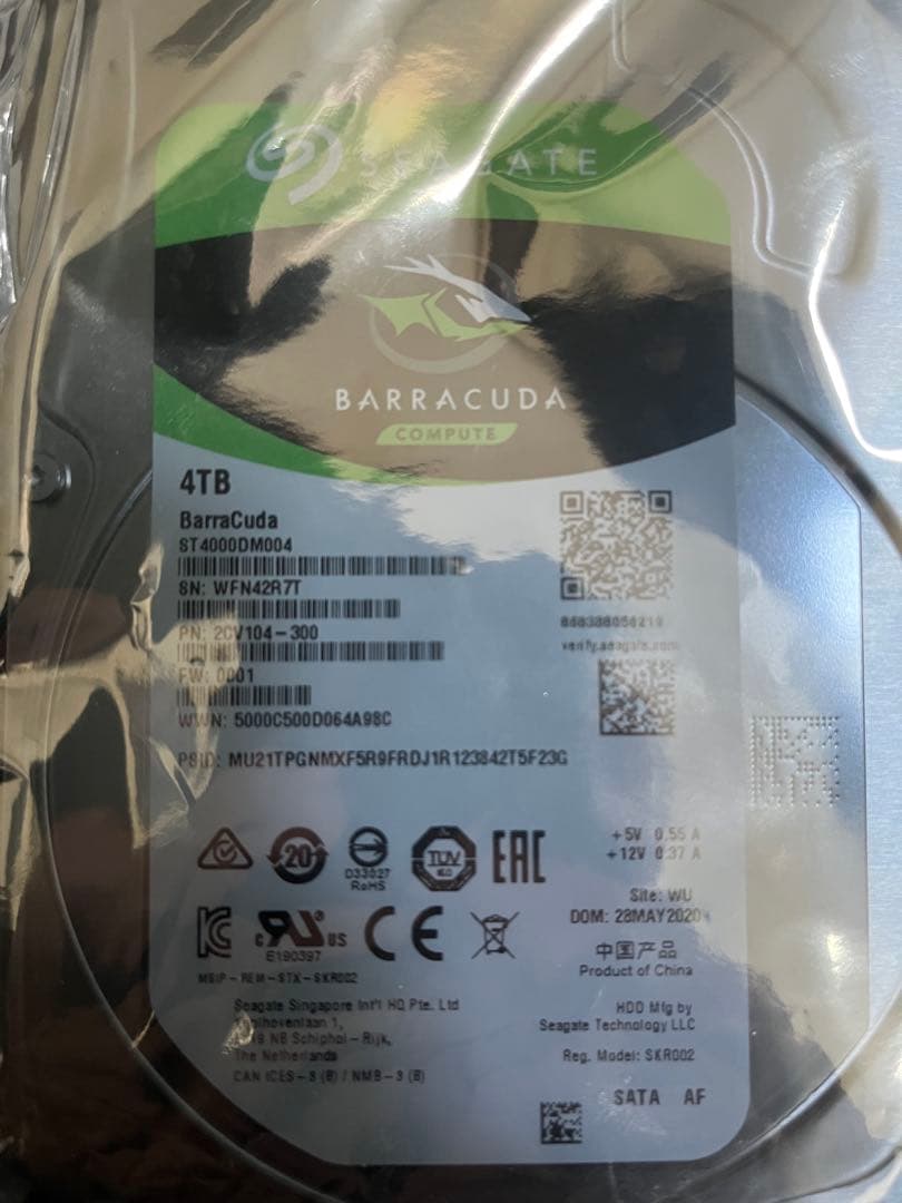 Seagate Barracuda 4TB 内蔵ハードディスク