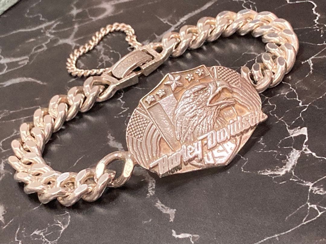 [50] Harley-Davidson / ロゴ 白頭鷲 喜平ブレスレット