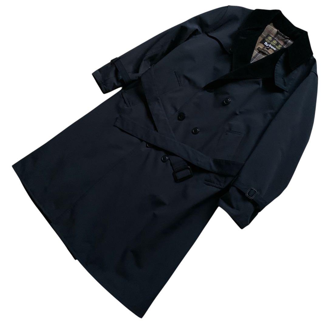 極美品　Barbour バブアー　トレンチコート2LAYER 38 ネイビー