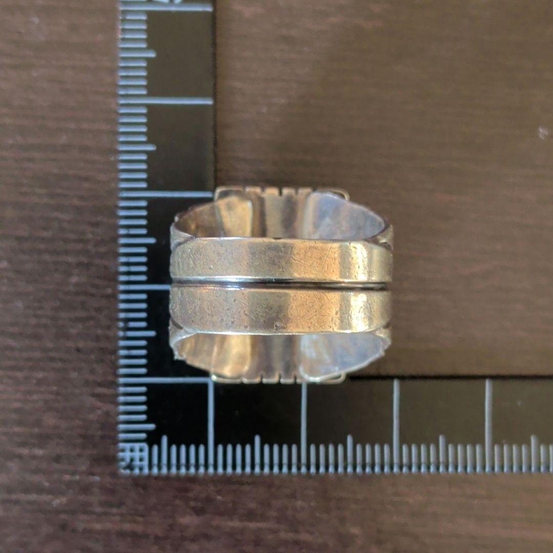 ナバホ　インディアンジュエリー　シルバー925インレイリング　チェスターベナリー