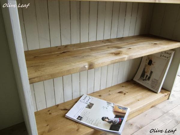 サイズデザインオーダー可！カップボードW88キャビネットシャビーホワイト受注製作