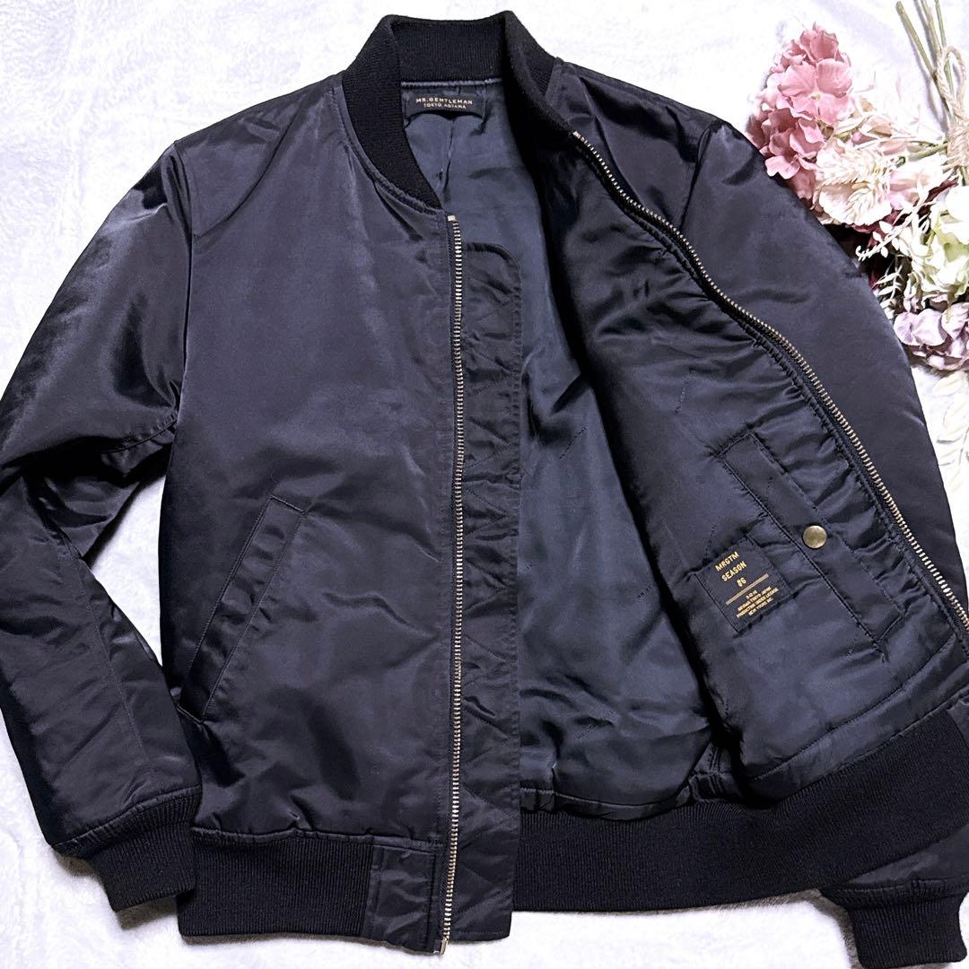 【未使用級】MR.GENTLMAN ブルゾン 裏地総柄 ナイロン 黒 メンズ