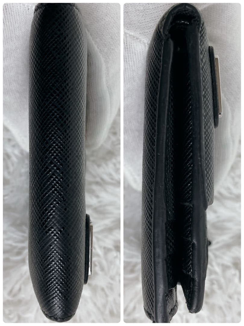 てぃくや プラダ 折り財布 サフィアーノ2MC066メタルロゴ 三角