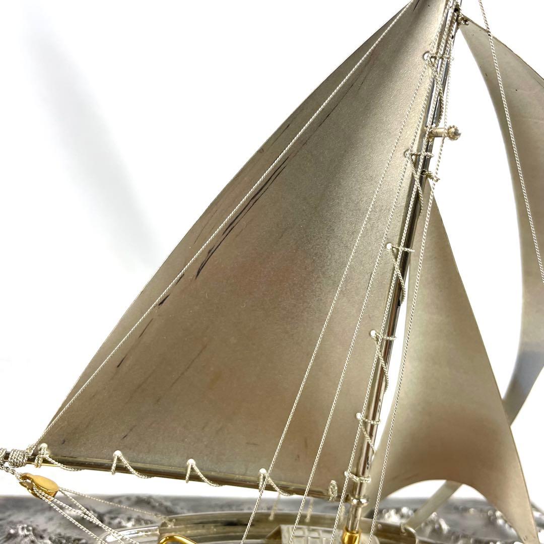 銀製 ヨット 帆船 航海船 シルバー SILVER 970 インテリア 置き物