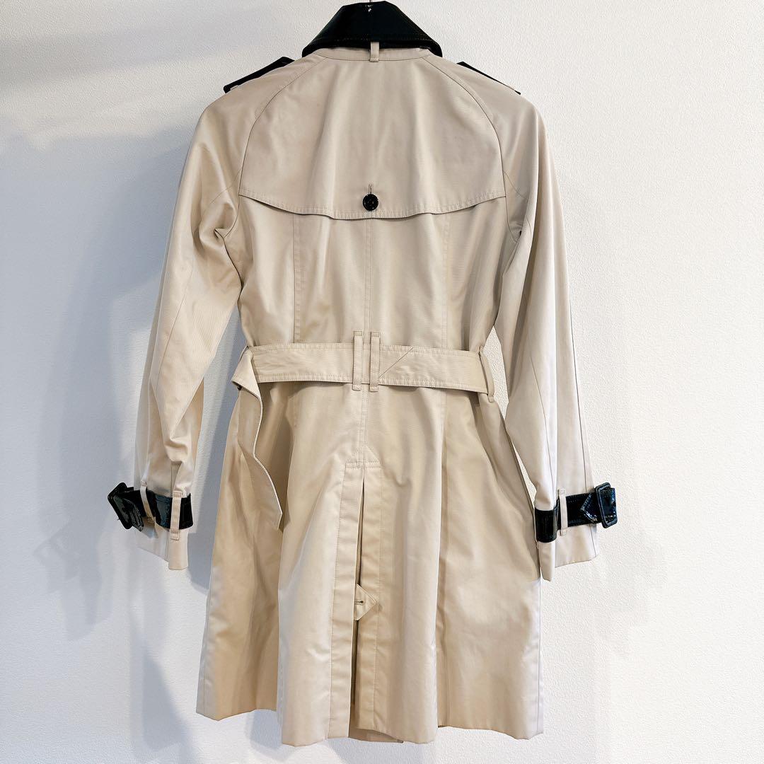 ボ*2様 【美品】BURBERRY バーバリー エナメル 切替 トレンチコートノ