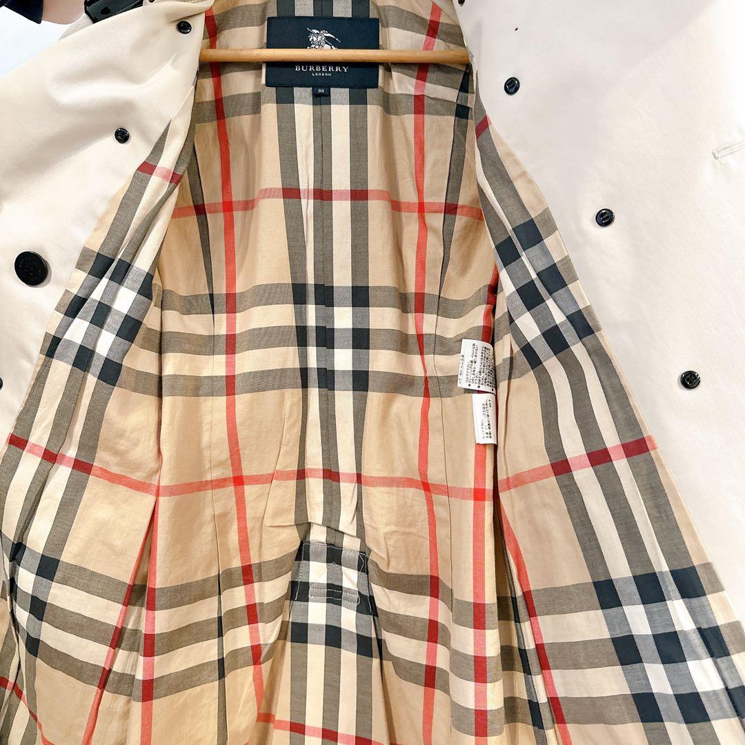 ボ*2様 【美品】BURBERRY バーバリー エナメル 切替 トレンチコートノ