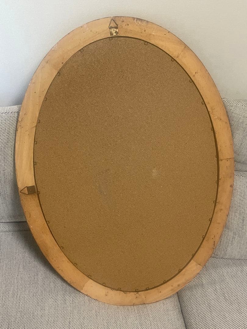 アンティークミラー　ゴールドフレーム楕円鏡　79×59㎝