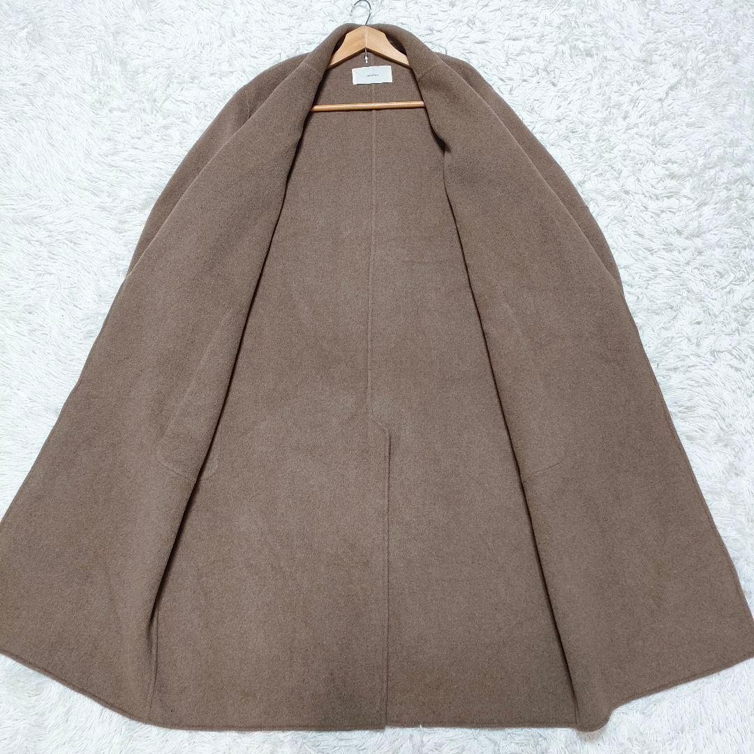 TODAYFUL Wool Over Coat 38 ウール マキシ丈 ブラウン