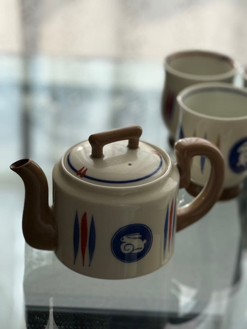 陶器製急須と湯呑みセット