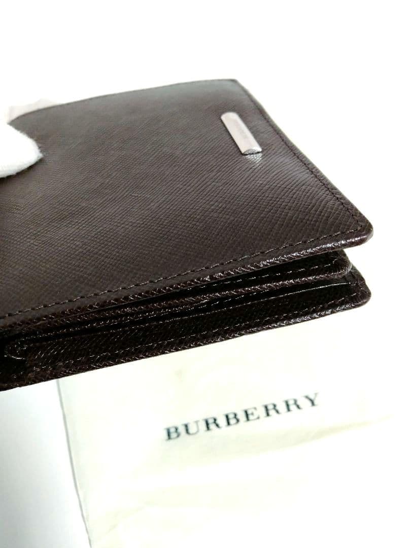 【美品】バーバリーノバチェック　折財布　大容量　ブラウン　レザー