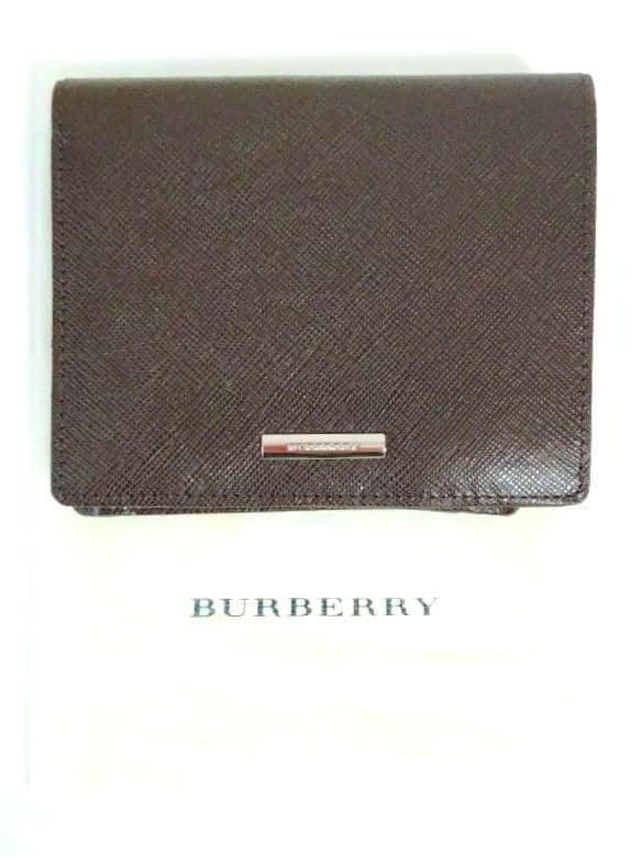 【美品】バーバリーノバチェック　折財布　大容量　ブラウン　レザー