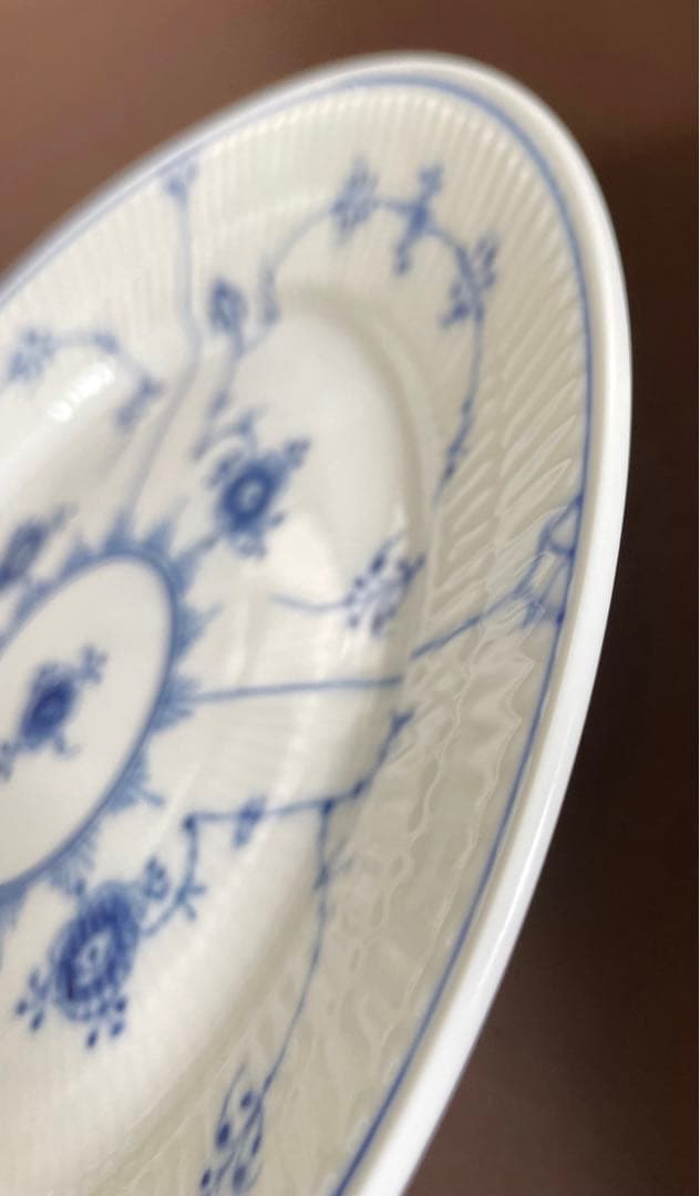 c*1様 ロイヤルコペンハーゲンブルーフルーテッドプレインプレートペア22cB未