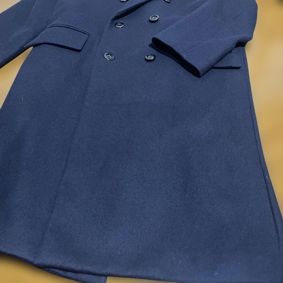 OT1FRAMEWORK ネイビーダブルブレストチェスターコート36