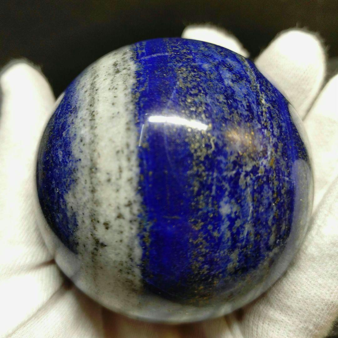 【最終割引特価】☆高級☆ラピスラズリ　丸玉　スフィア（木製台座付き）天然石